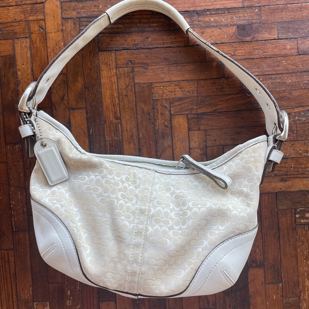 Coach Mini Shoulder Bag White